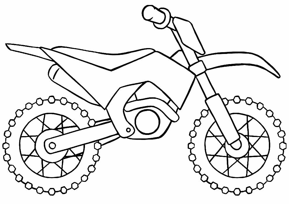 Desenhos de Moto para colorir - Bora Colorir